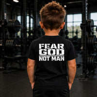 Load image into Gallery viewer, Youth Fear God Not Man Tshirt