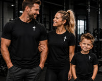 Load image into Gallery viewer, Matching Family Short Sleeve Cotton T-Shirts Jesus Cross Printed Shirts Faith Christ Shirts