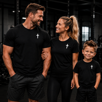 Load image into Gallery viewer, Matching Family Short Sleeve Cotton T-Shirts Jesus Cross Printed Shirts Faith Christ Shirts