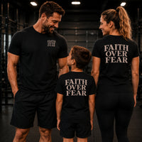 Load image into Gallery viewer, Matching Faith Over Fear Tees for Family, Athletic Fit Everyday Tee
