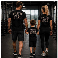 Load image into Gallery viewer, Matching Faith Over Fear Tees for Family, Athletic Fit Everyday Tee