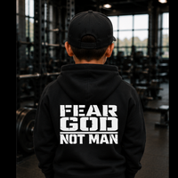 Load image into Gallery viewer, Youth Fear God, Not Man, Athletic Fit Hoodie